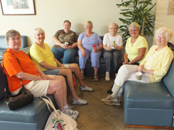 Ladies in the lobby