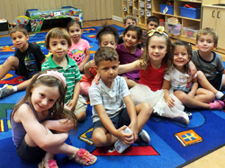 Preschoolers on the carpet