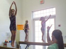 Gymnastics on beam